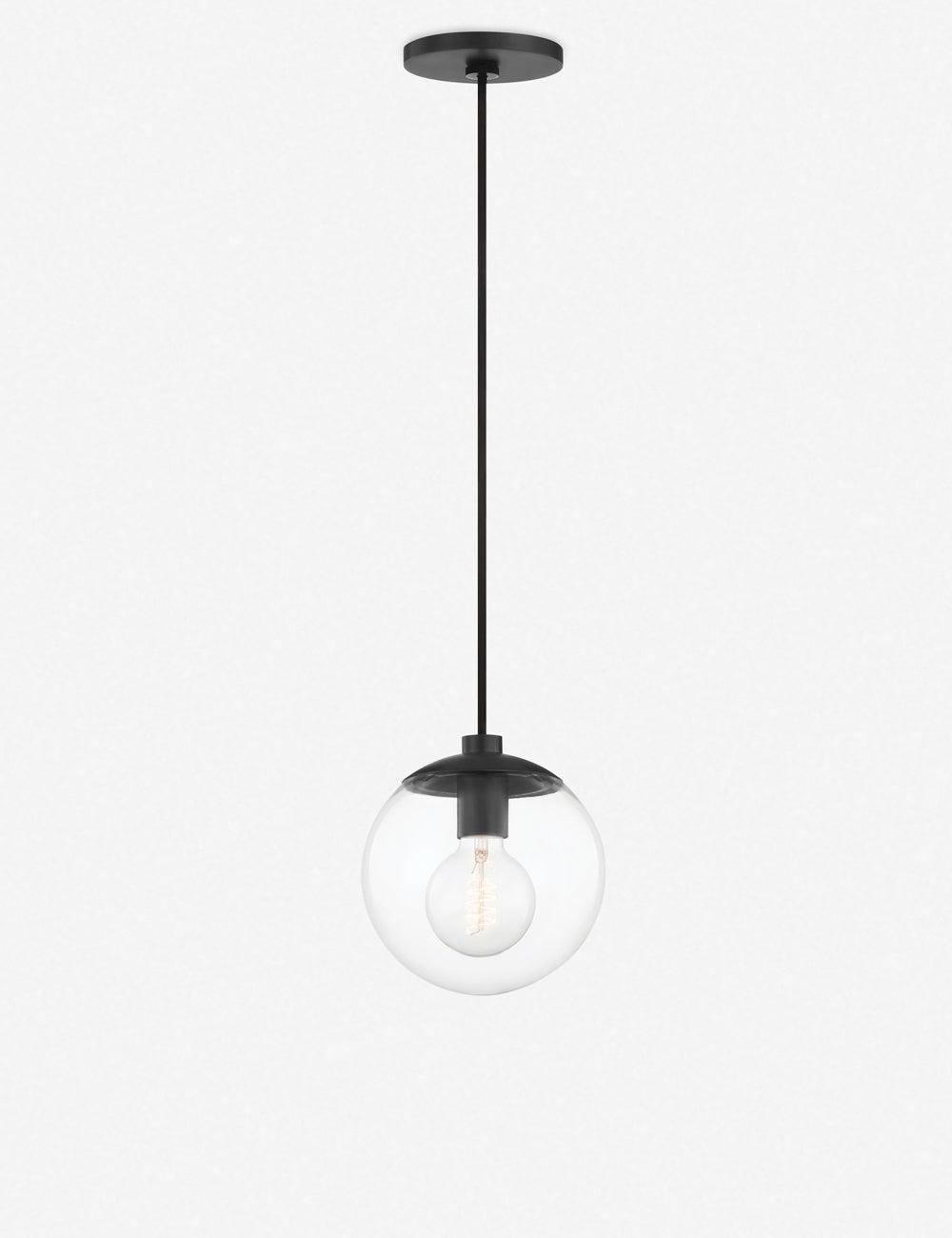 Lia Pendant Light - Clear / 1 Light / Bronze