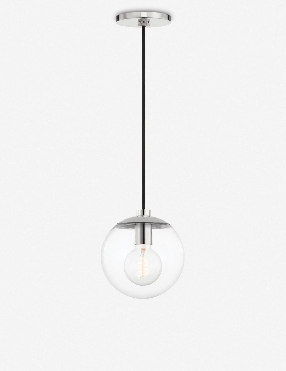 Lia Pendant Light - Clear / 1 Light / Polished Nickel