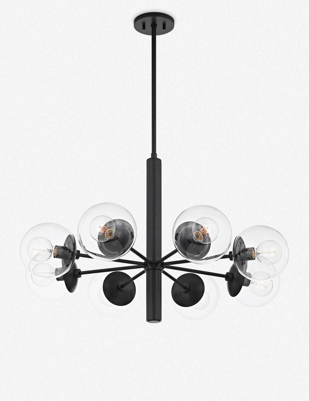 Lia Chandelier - Clear / 8 Light / Bronze