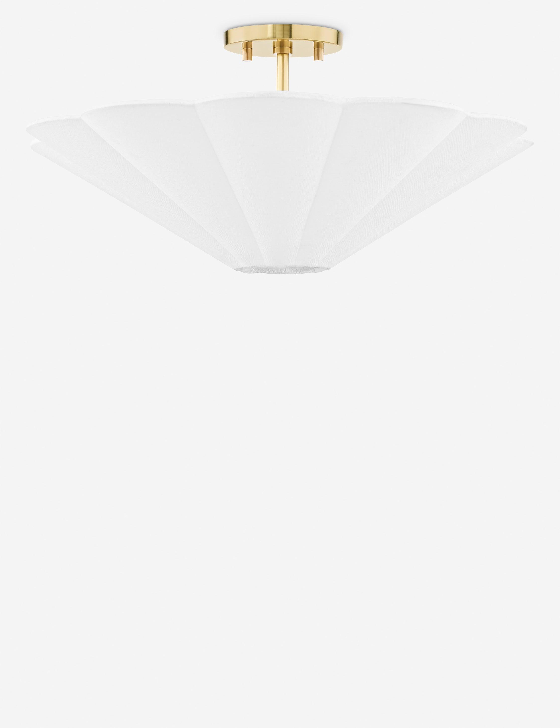 Gabin Semi-Flush Mount Light - Antique Brass / 20.25" Dia