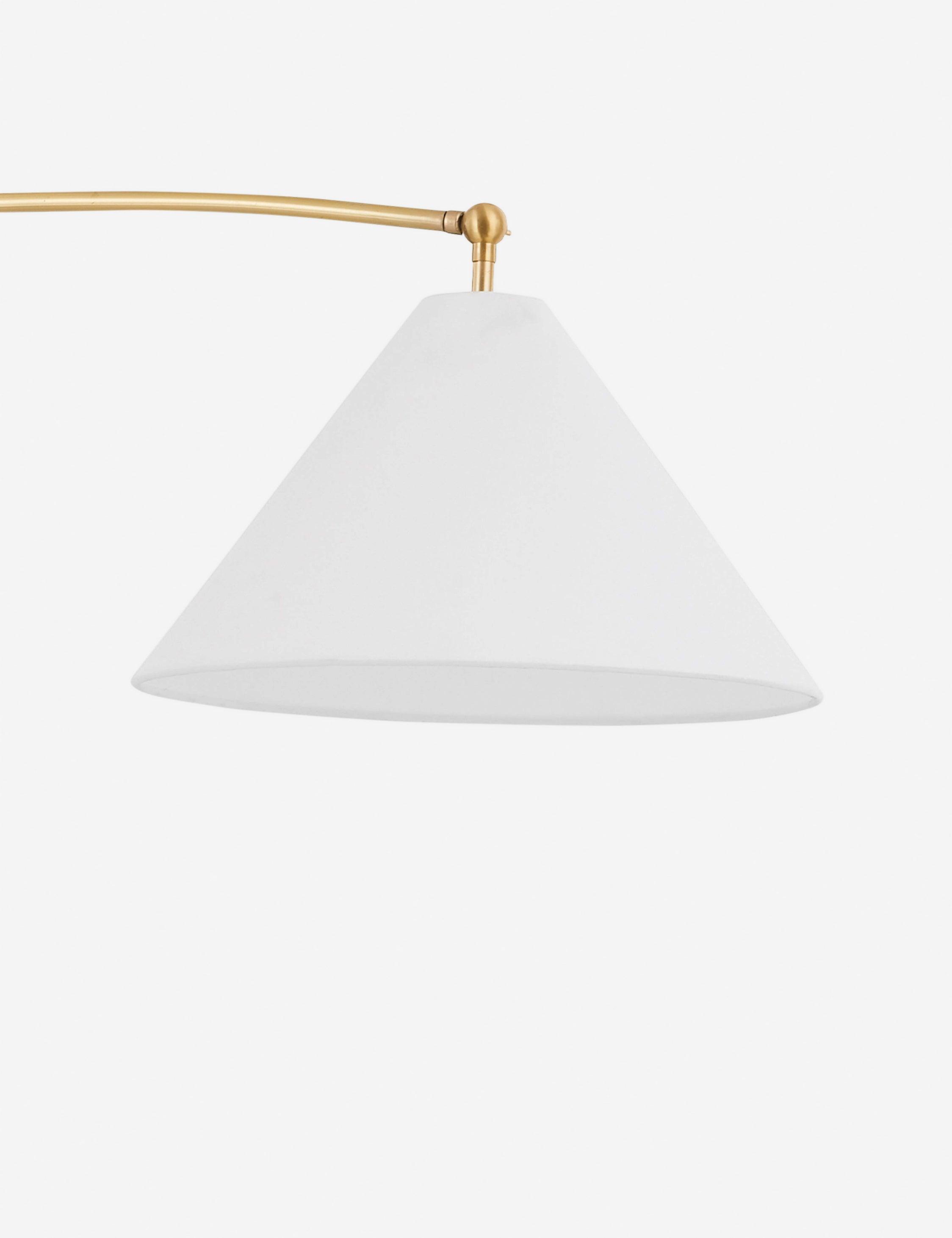 Birdie Aged Brass 3-Light Chandelier with Belgian Linen Shade