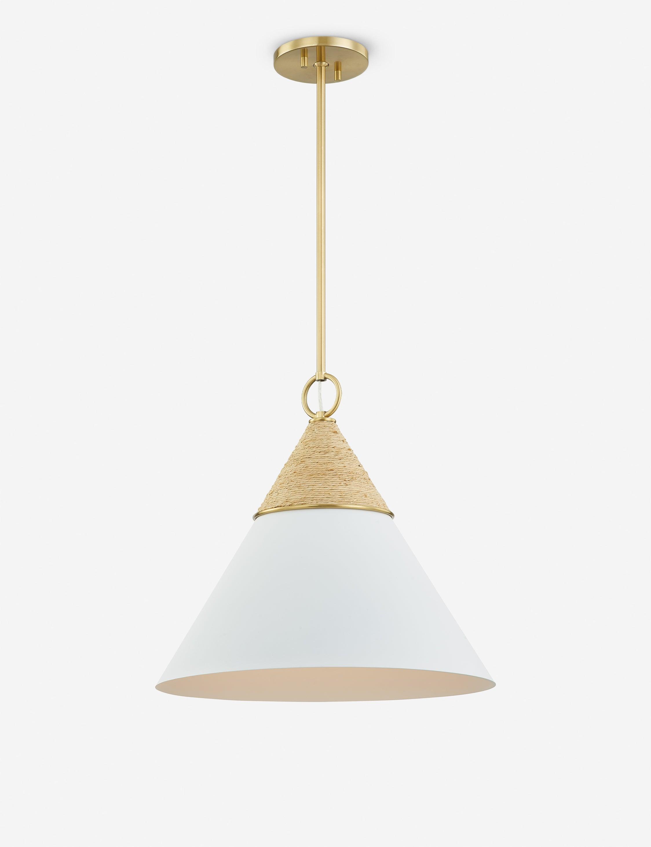 Rooney Pendant Light - White and Natural / 18"