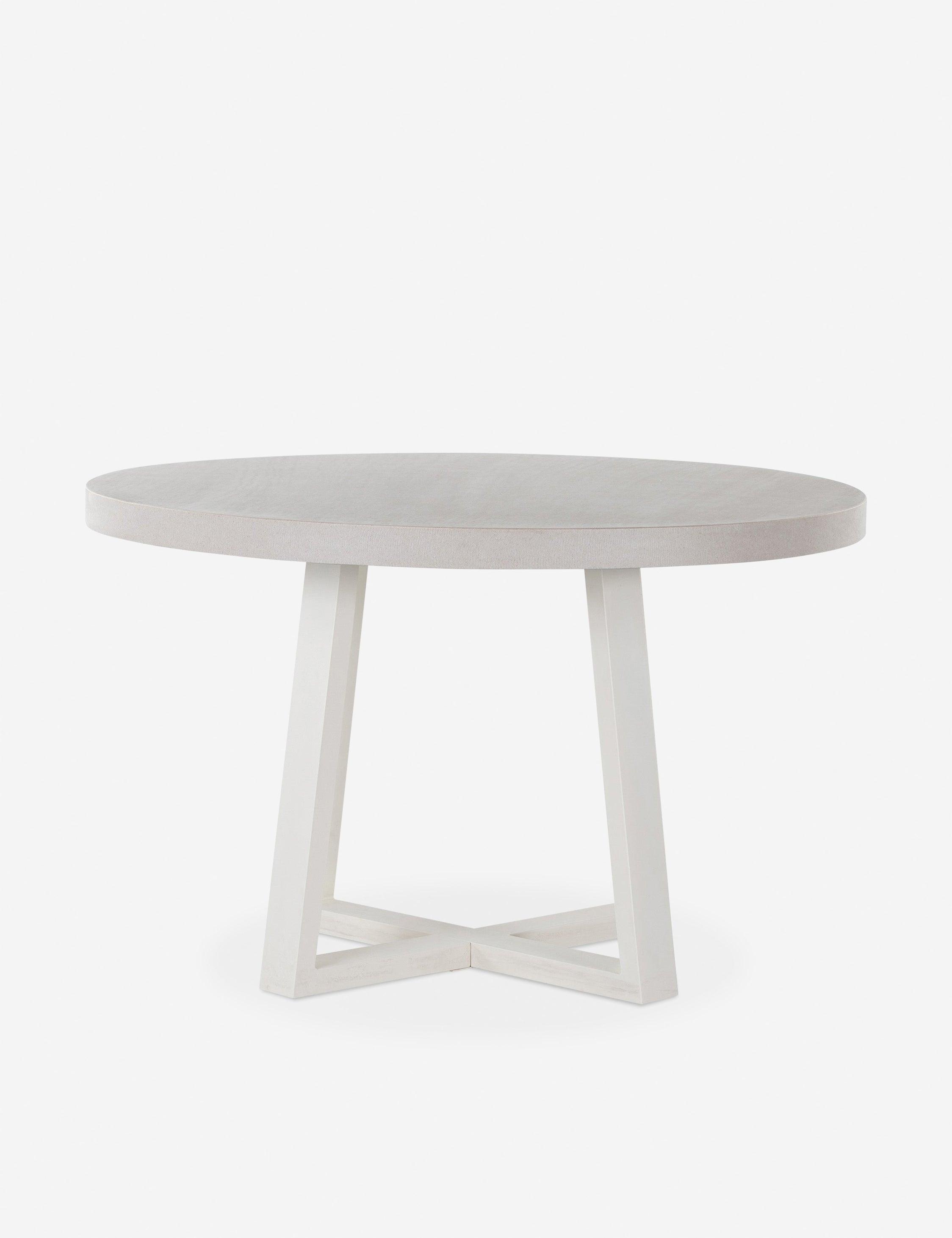 Cyrus 47'' Beige and White Round Outdoor Dining Table