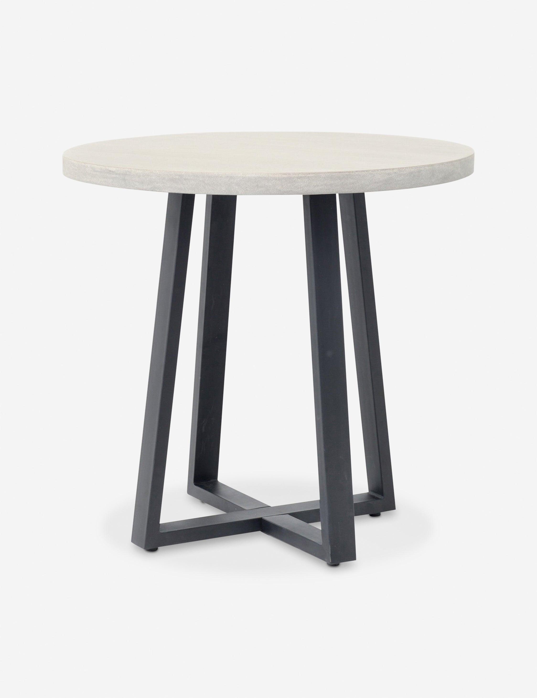 Hollis Indoor / Outdoor Round Dining Table - Gray / 32"