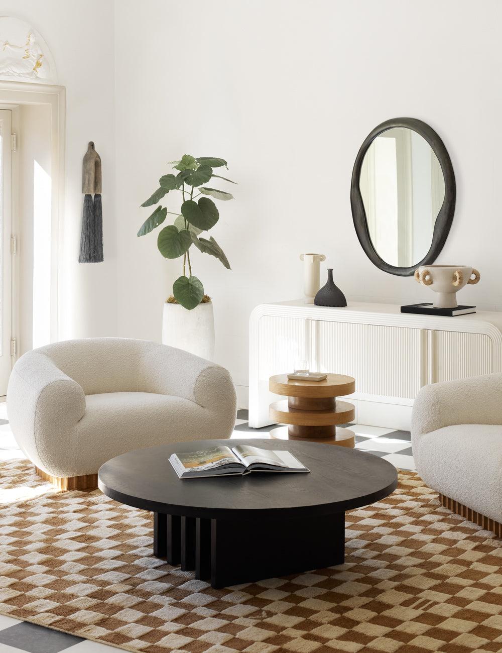 Doreen Round Mirror - Black