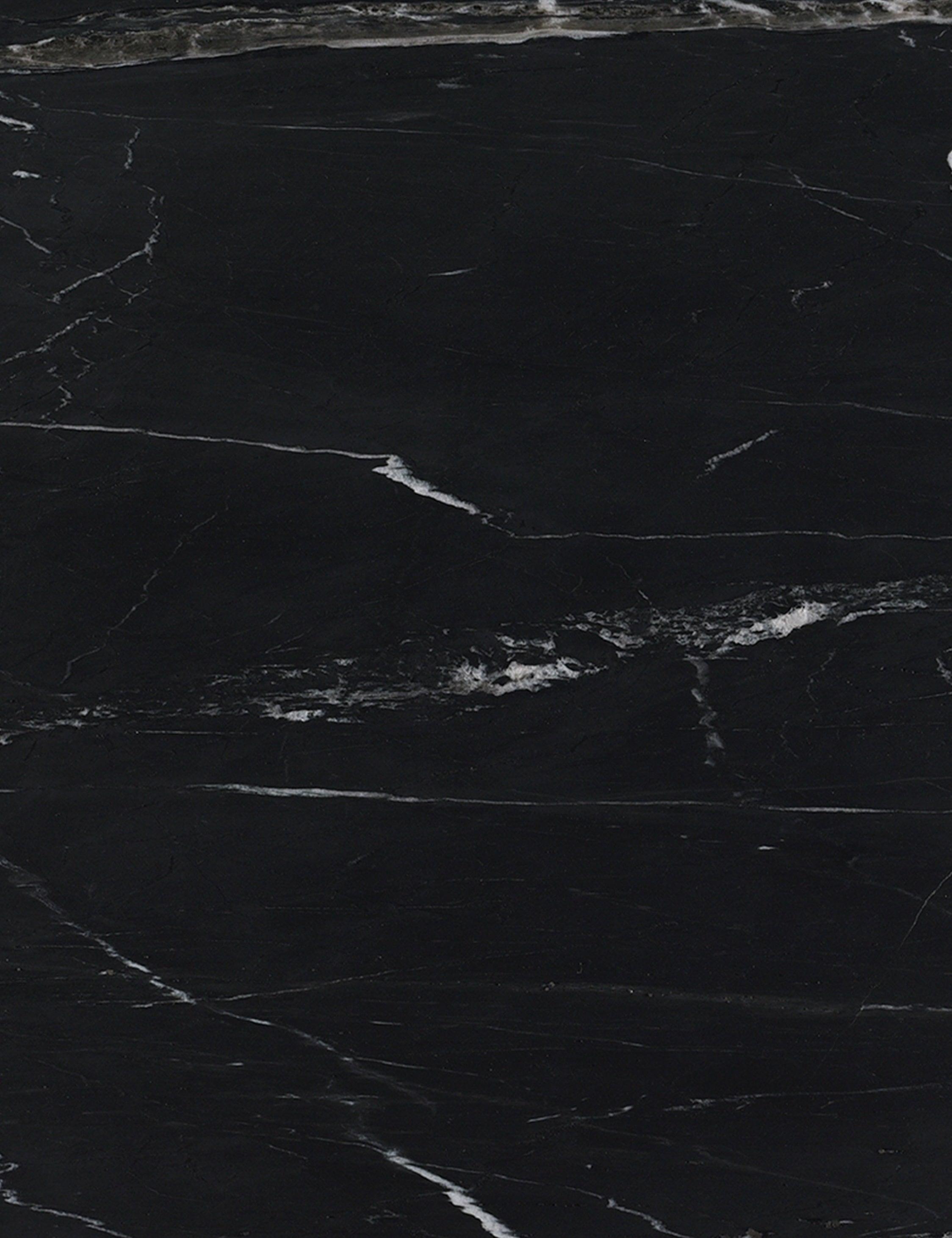 Tiago Round Dining Table - Black Marble