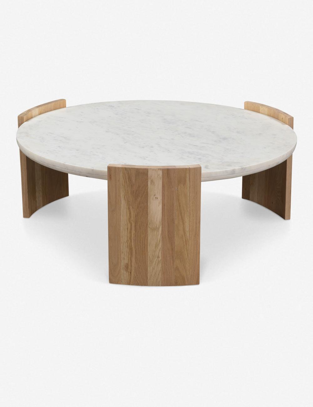 Whilem Round Coffee Table - White