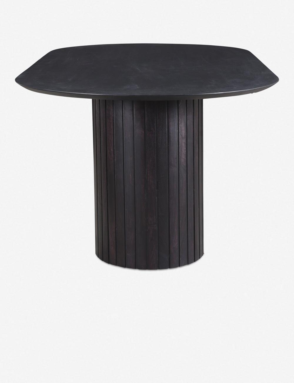 Contemporary Round Wood Extendable Dining Table for Six