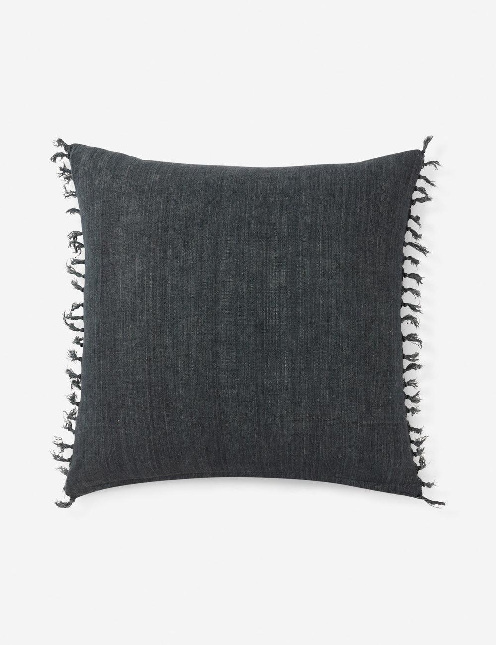 Roy Linen Pillow - Navy / 20" x 20" / Down