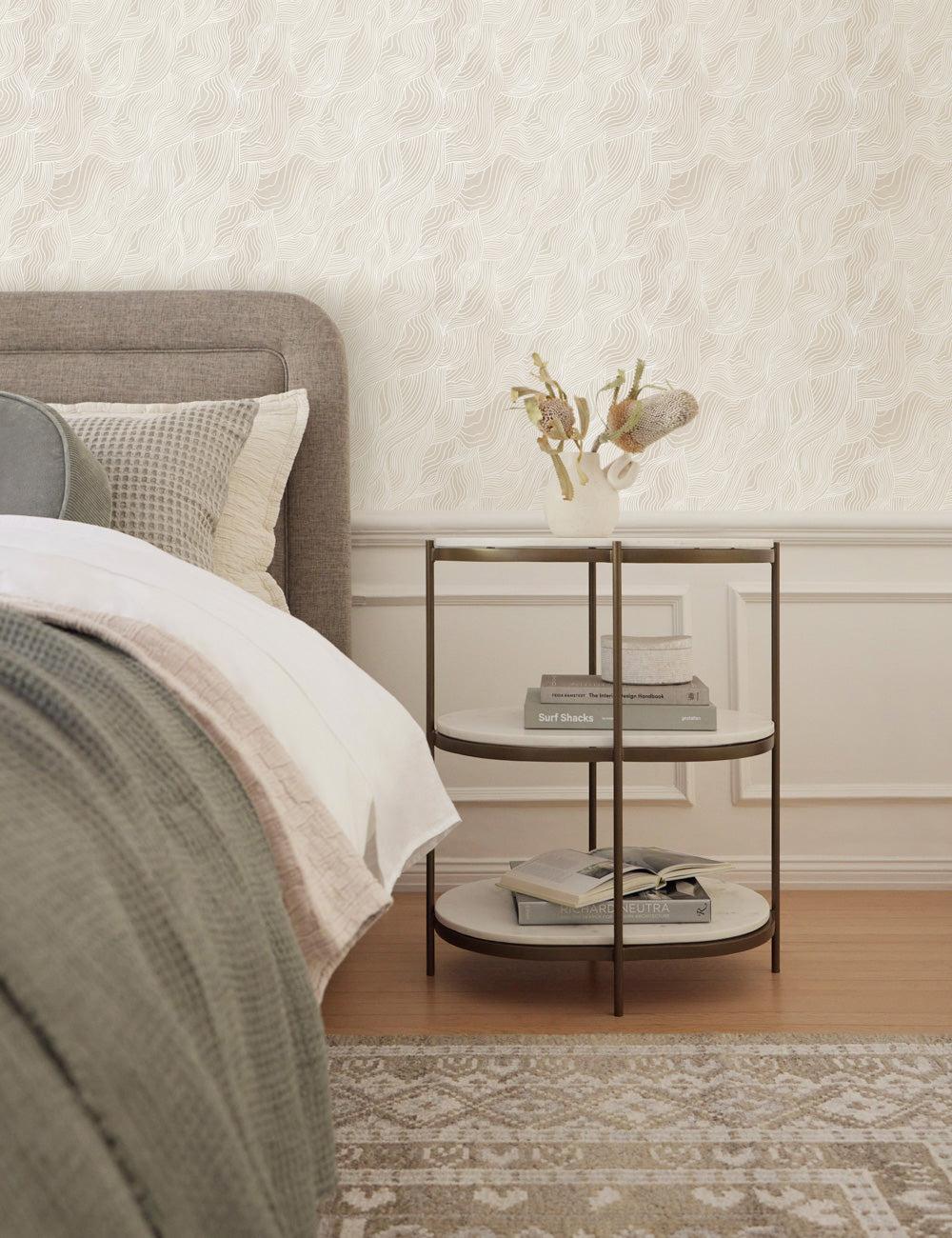 Kayleigh Nightstand - White Marble