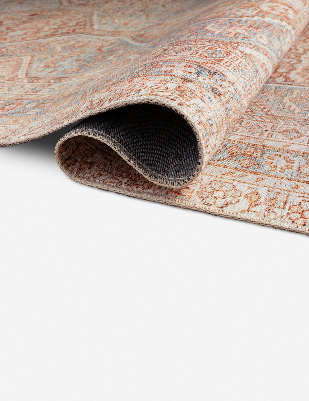 Jules Rug by Chris Loves Julia x Loloi - Tangerine and Mist / 2' x 5'