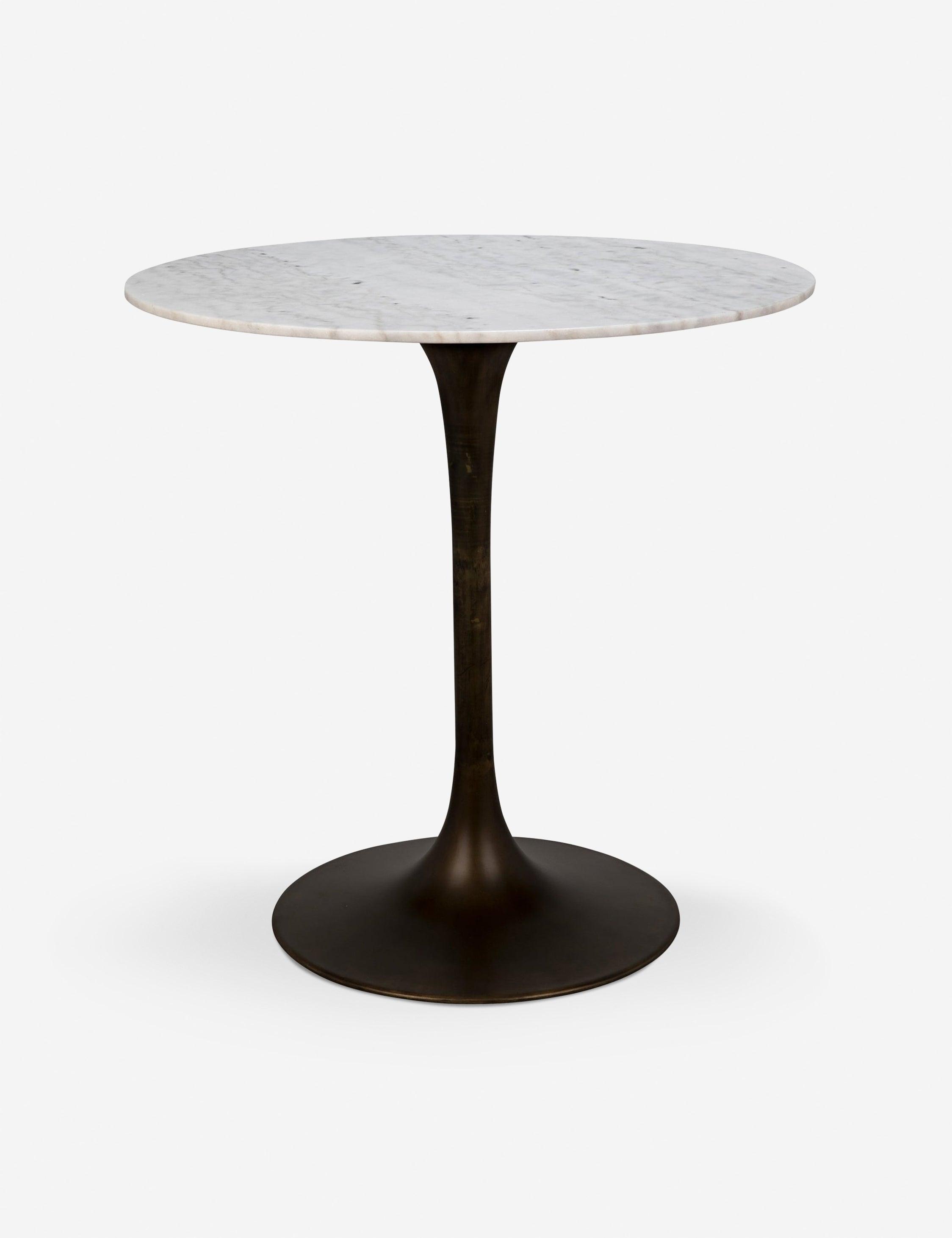 Transitional Round Marble Keystone 40" Bar Height Table