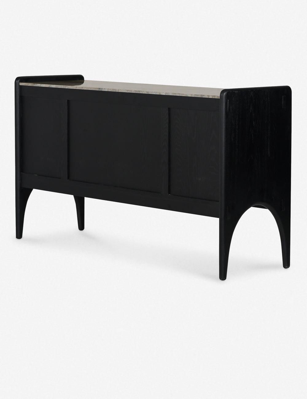 Ashford Charcoal Ash Wood Transitional Sideboard