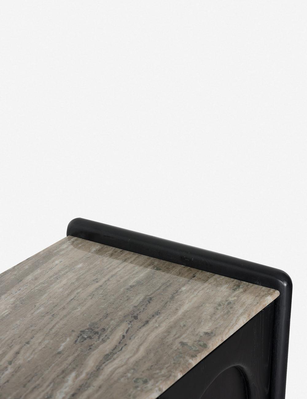 Ashford Charcoal Ash Wood Transitional Sideboard