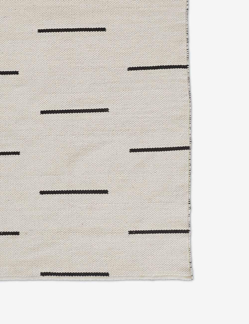 Ivory Stripe Essence 8' x 10' Synthetic Reversible Area Rug