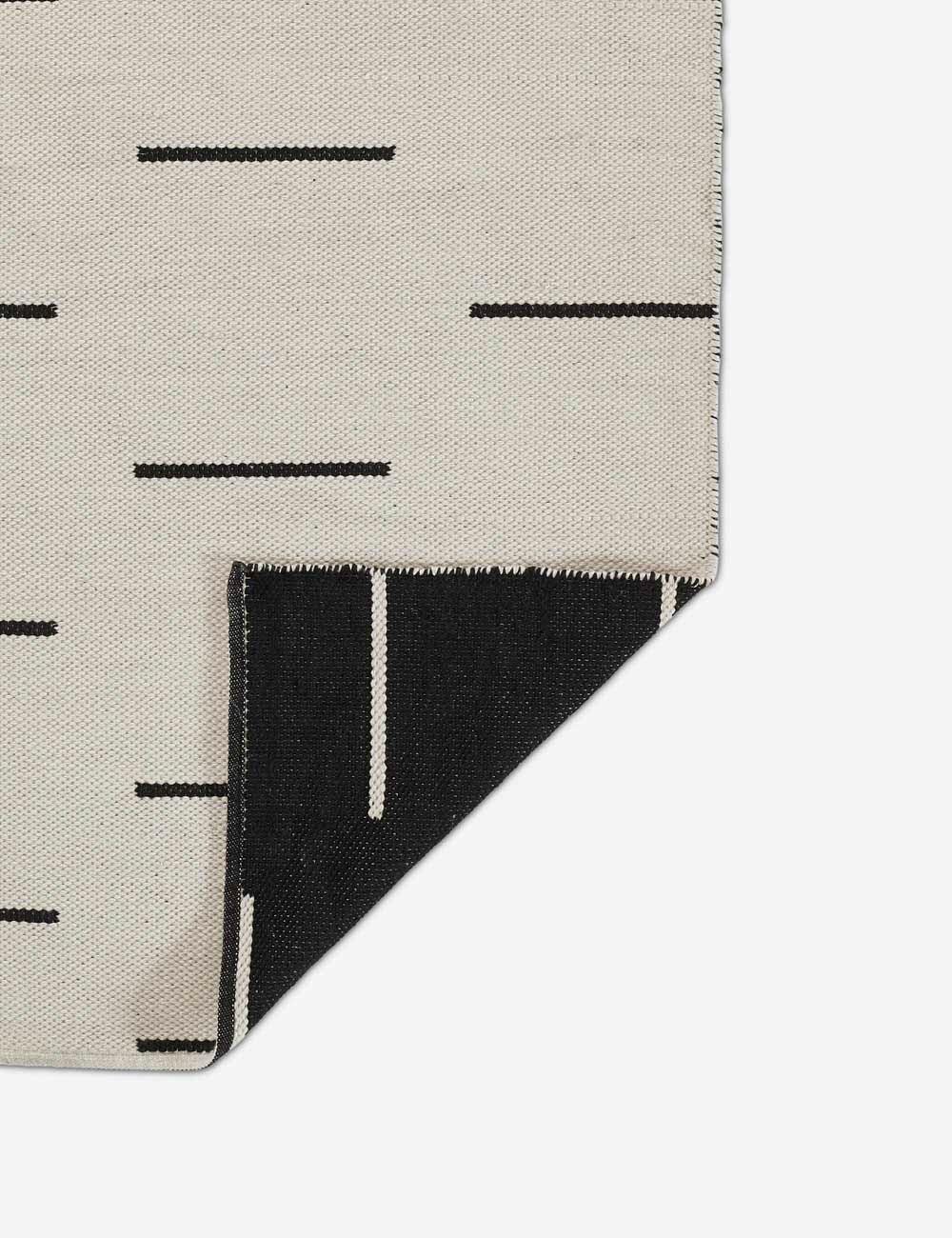 Ivory Stripe Essence 8' x 10' Synthetic Reversible Area Rug