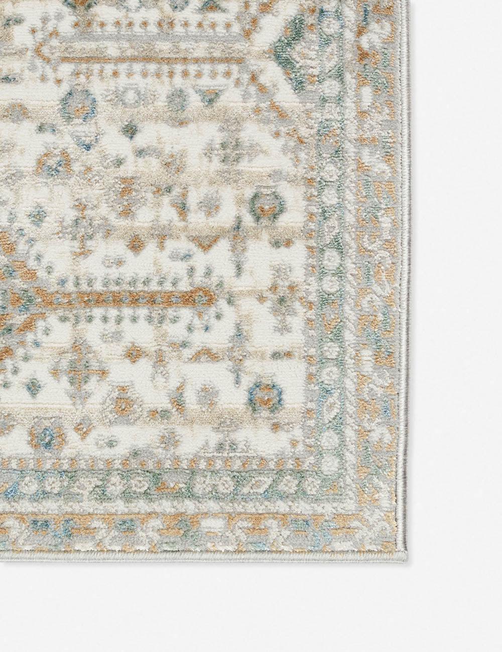 Reversible Blue Trellis 6'x9' Wool-Synthetic Blend Rug