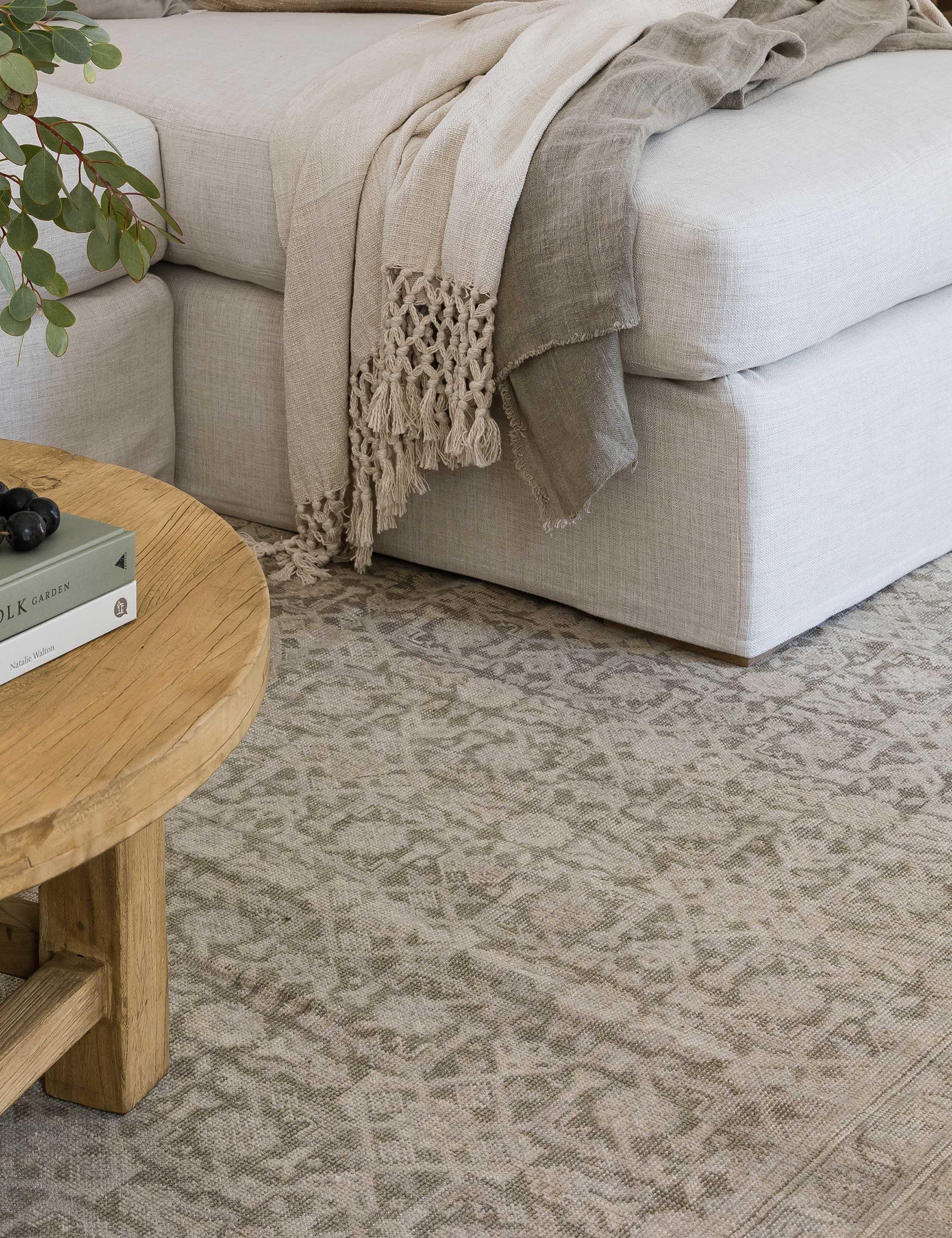 Menorca Hand-Knotted Wool Rug by Pure Salt x Momeni - Green / 9' x 12'