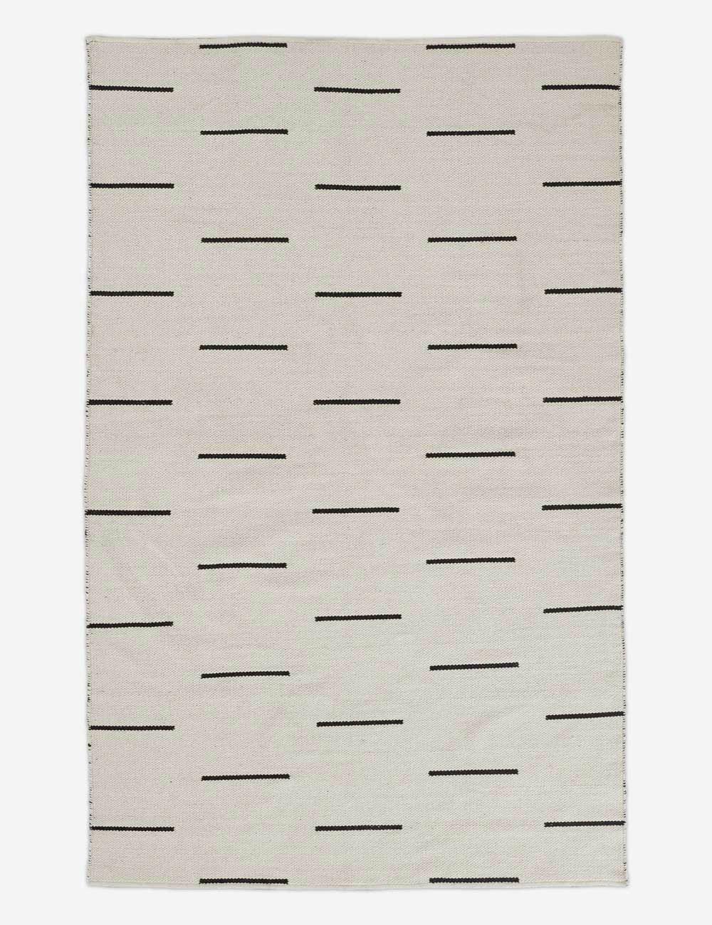 Ivory Stripe Essence 8' x 10' Synthetic Reversible Area Rug