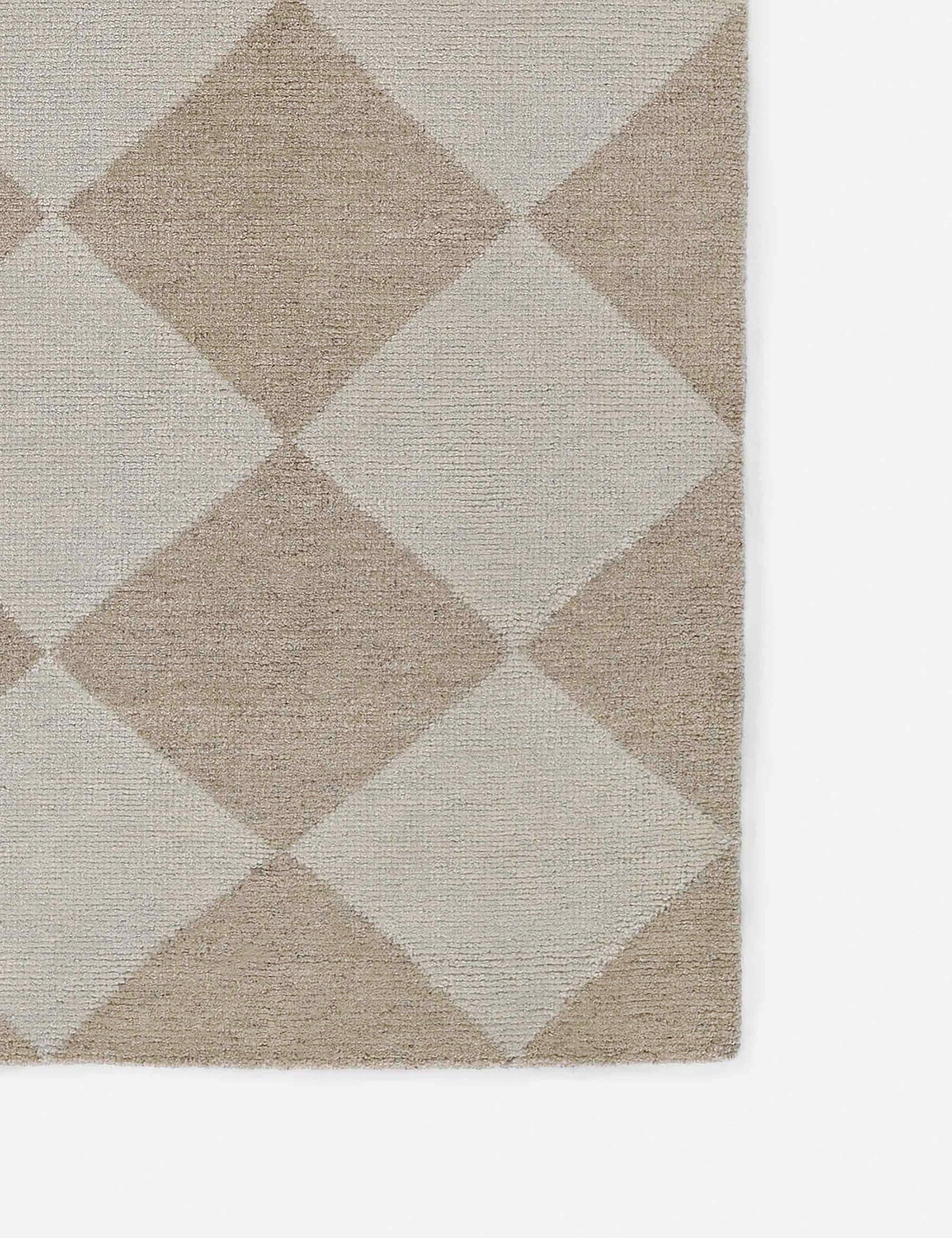 Palau Hand-Knotted Wool Rug - Beige / 6'3" x 9'