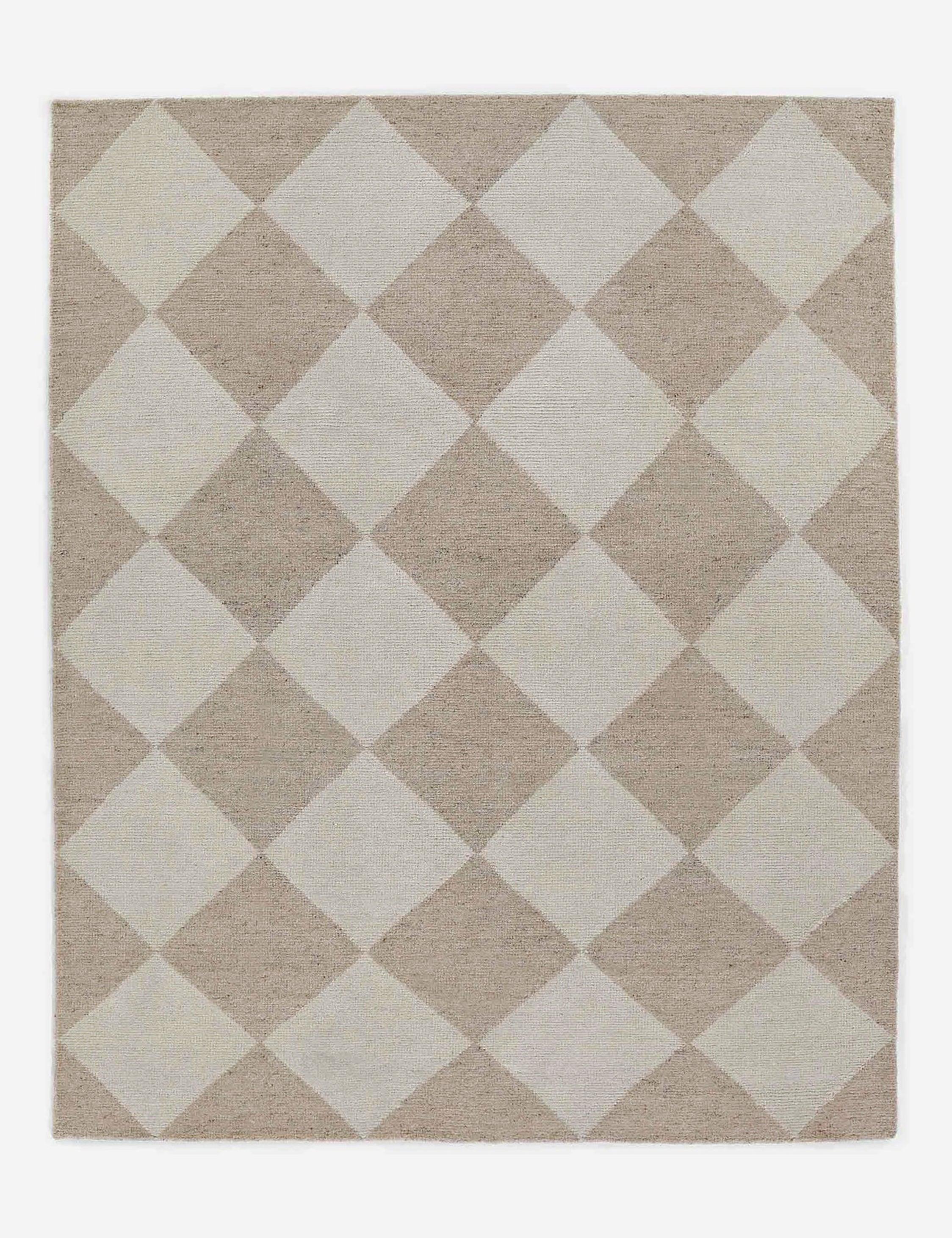 Palau Hand-Knotted Wool Rug - Beige / 6'3" x 9'