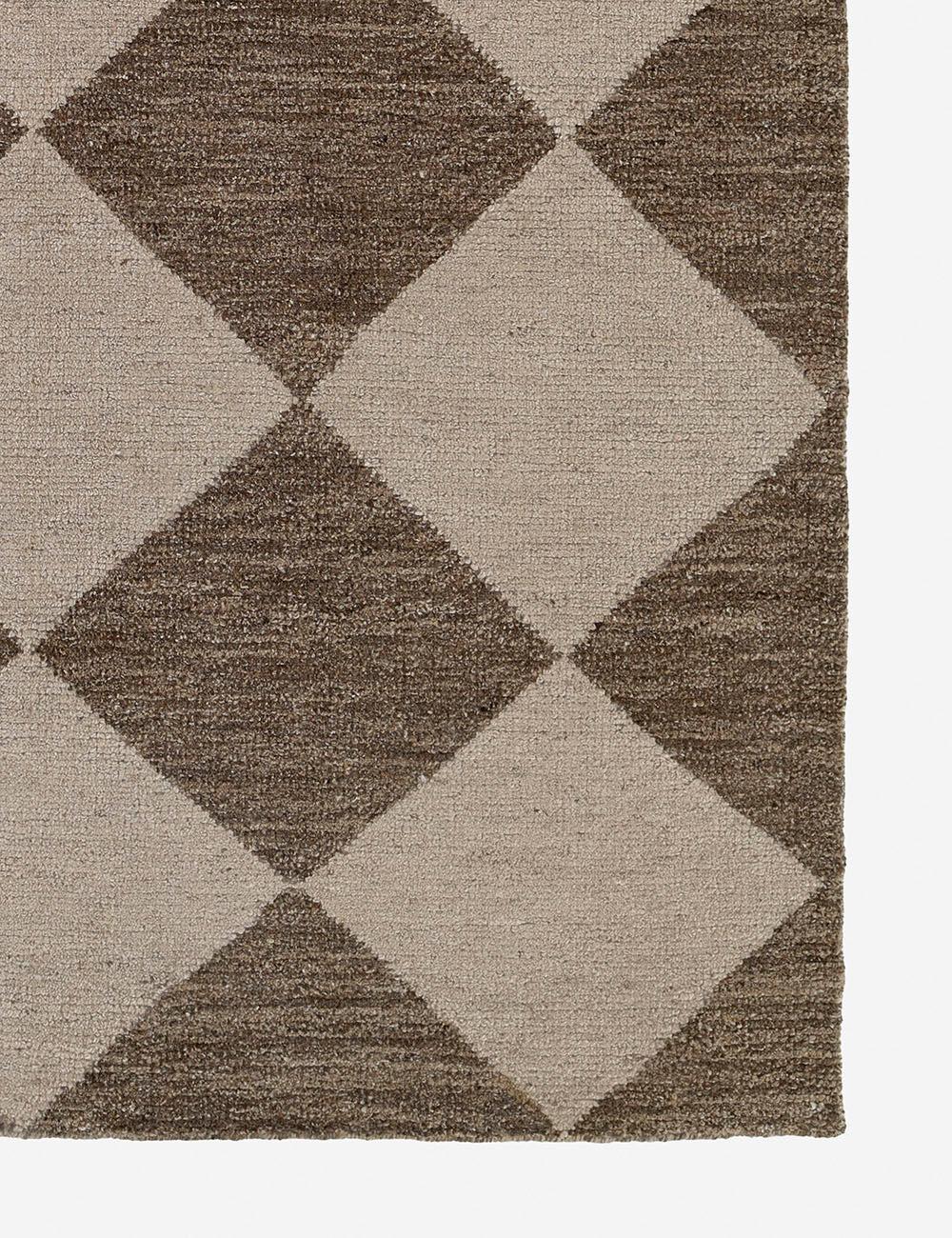Palau Hand-Knotted Wool Rug - Brown / 10' x 14'
