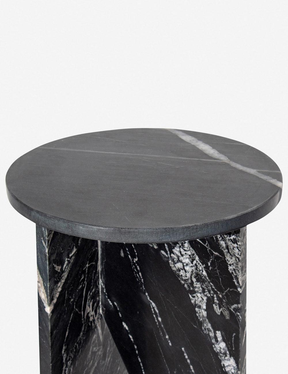 Biagio Round Side Table - Black
