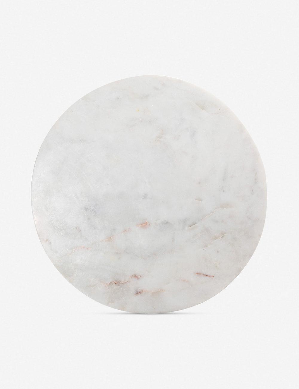 Biagio Round Side Table - White