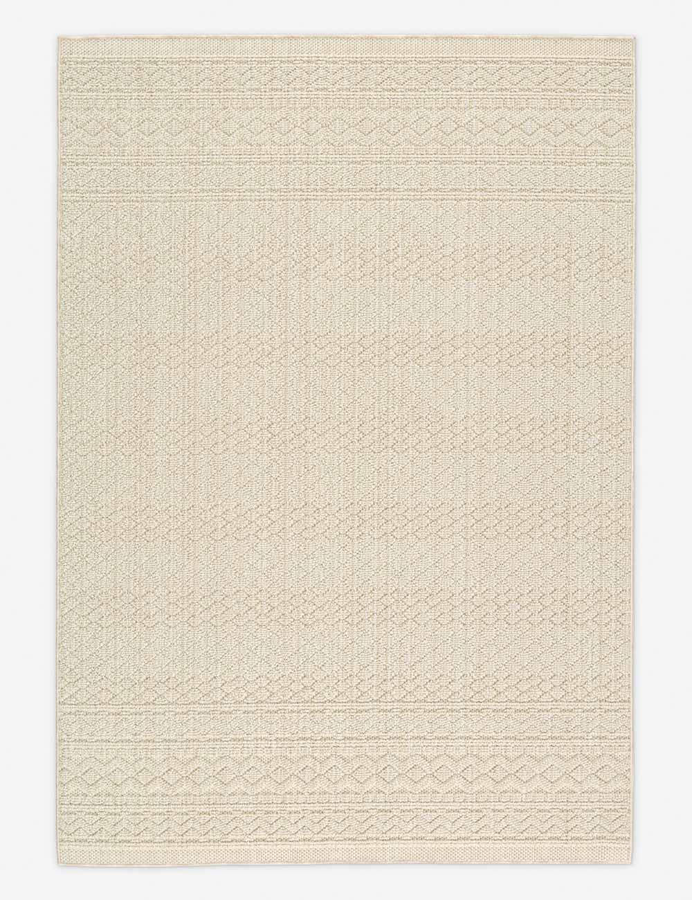 Carina Cream & Light Brown Trellis 8' x 10' Synthetic Area Rug