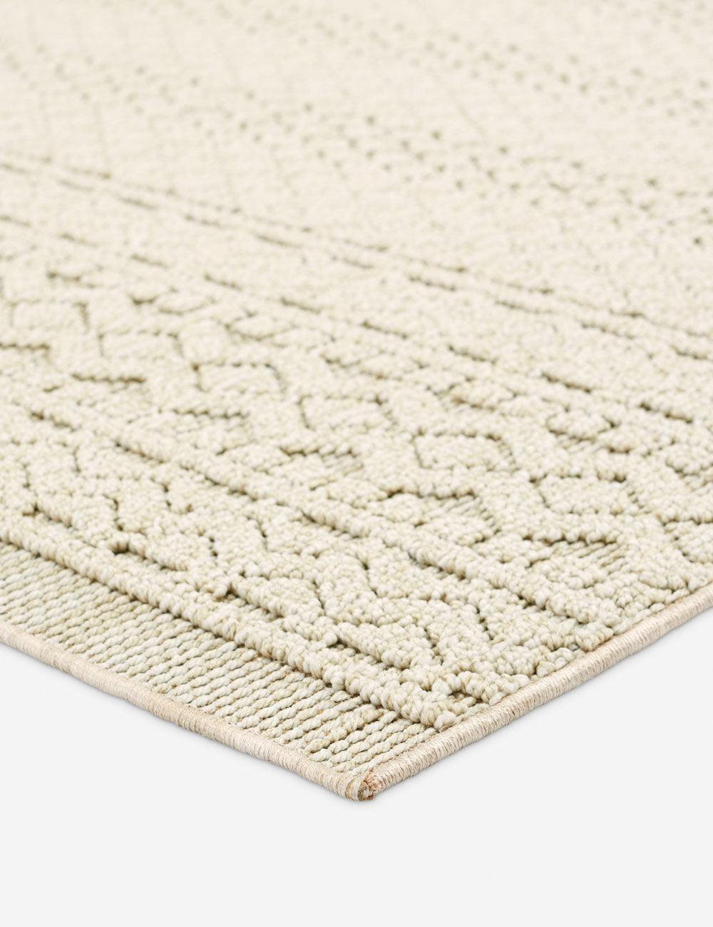 Carina Cream & Light Brown Trellis 8' x 10' Synthetic Area Rug