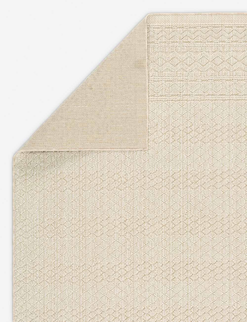 Carina Cream & Light Brown Trellis 8' x 10' Synthetic Area Rug