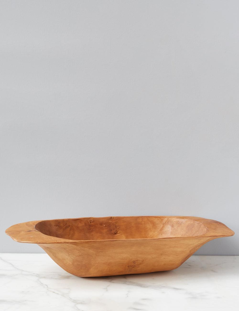 Large Natural Reclaimed Wood Dough Bowl