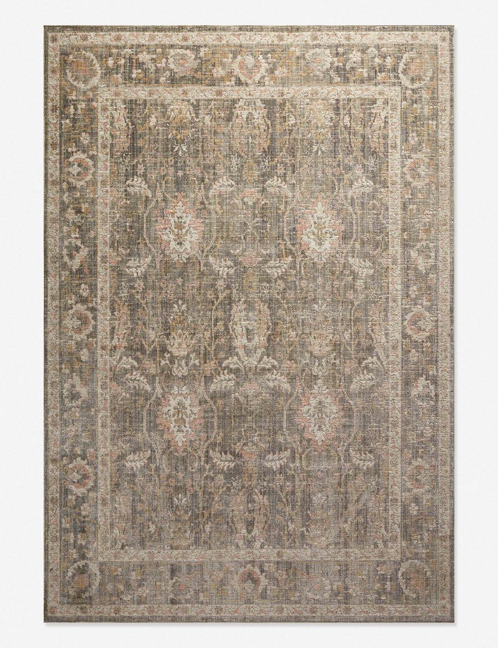 Sage & Blush Rosemarie 2'7" x 12' Synthetic Easy-Care Area Rug