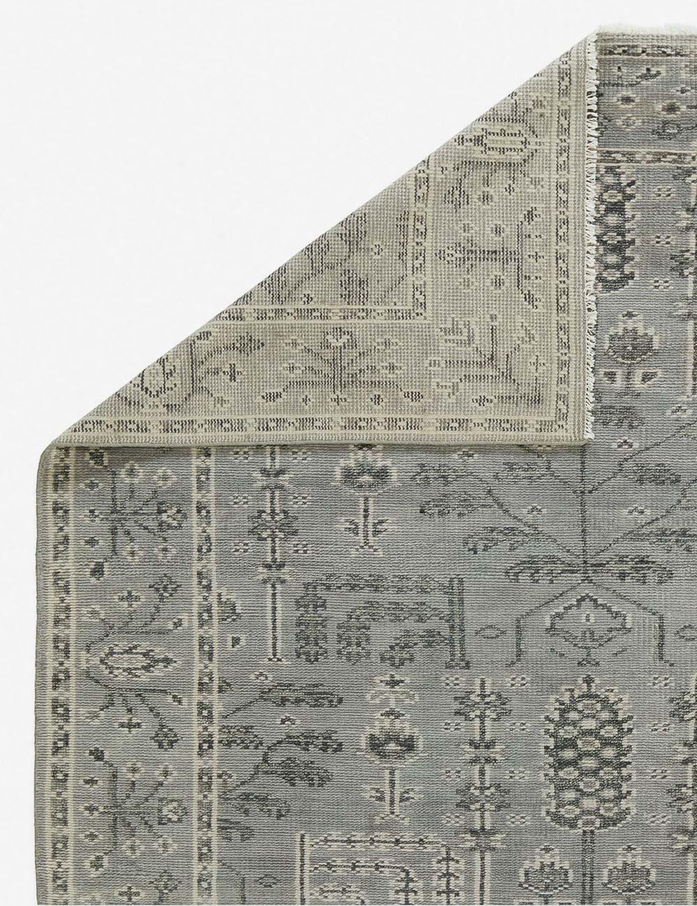 Elegance Reversible Hand-Knotted Wool Rug in Gray, 6' x 9'