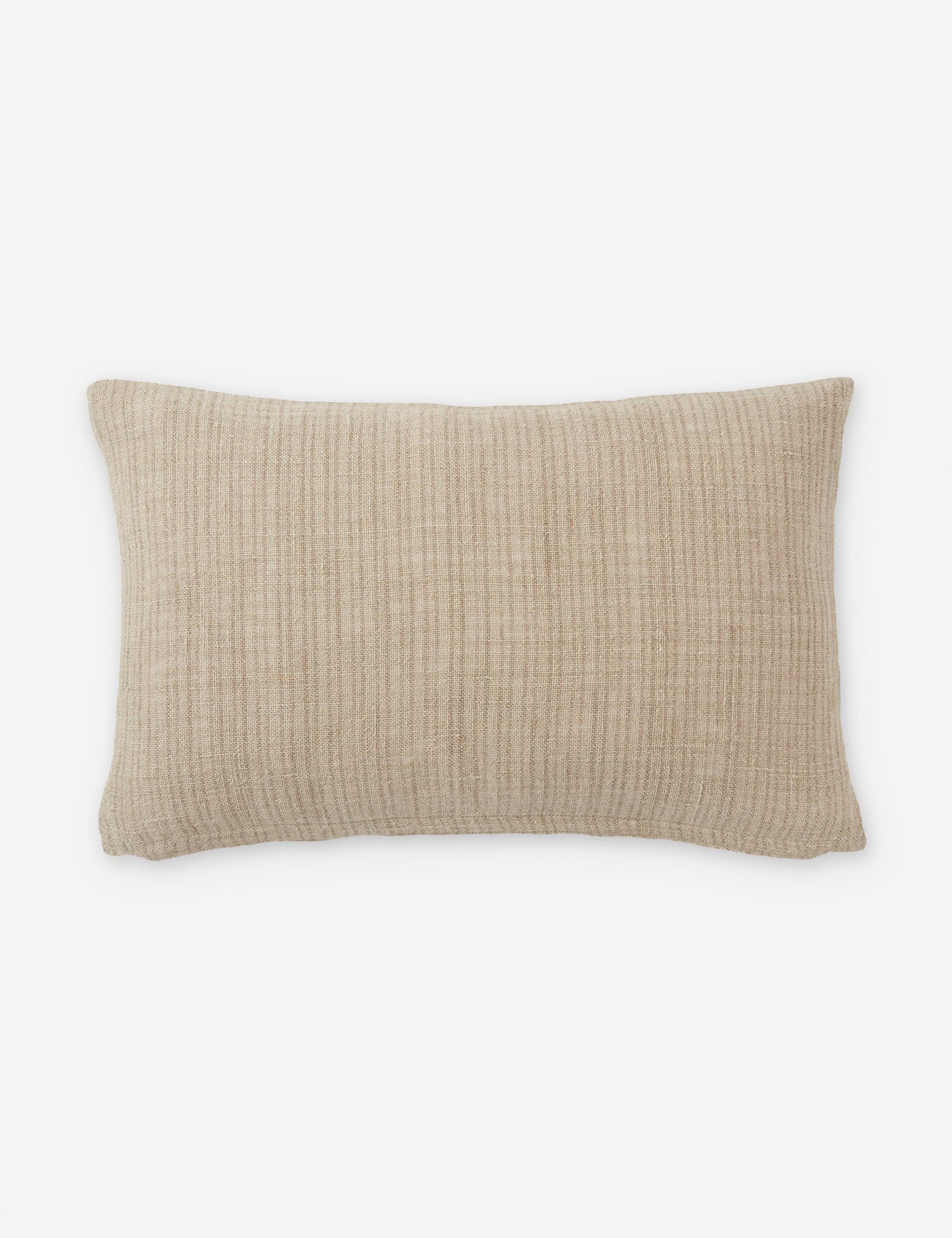Asger Earthy Tones Reversible Lumbar Pillow in Light Brown/Cream