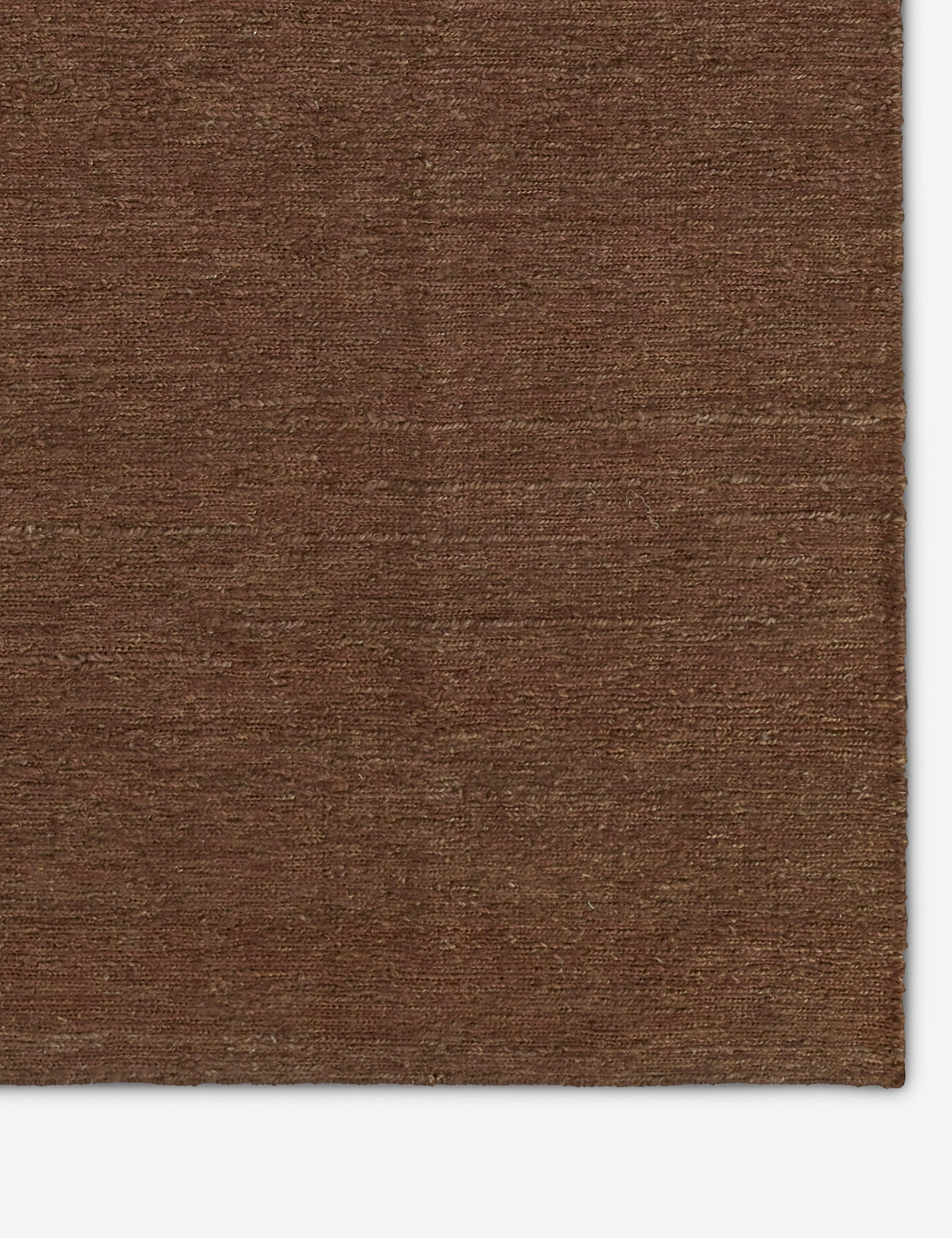 Torquay 6'3" x 9' Handwoven Walnut Wool & Jute Rug