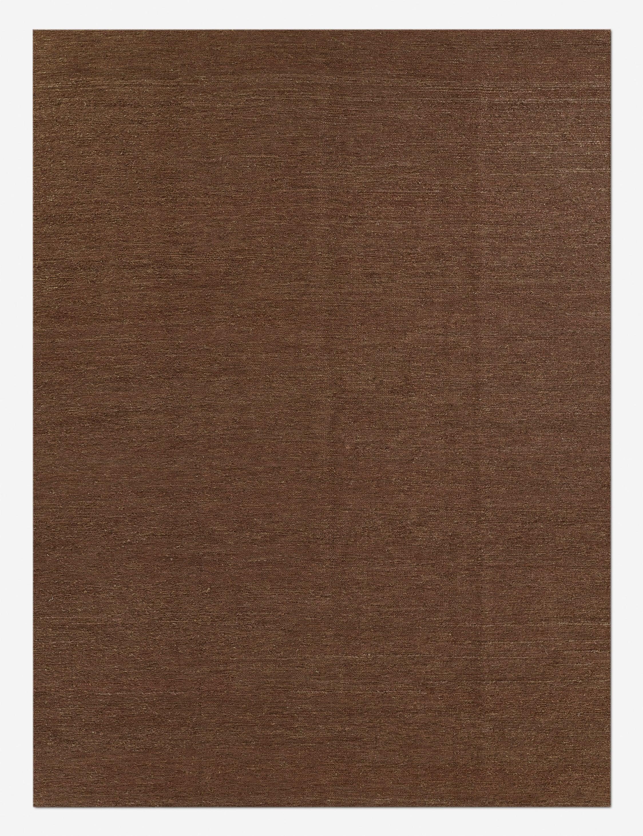 Torquay 6'3" x 9' Handwoven Walnut Wool & Jute Rug