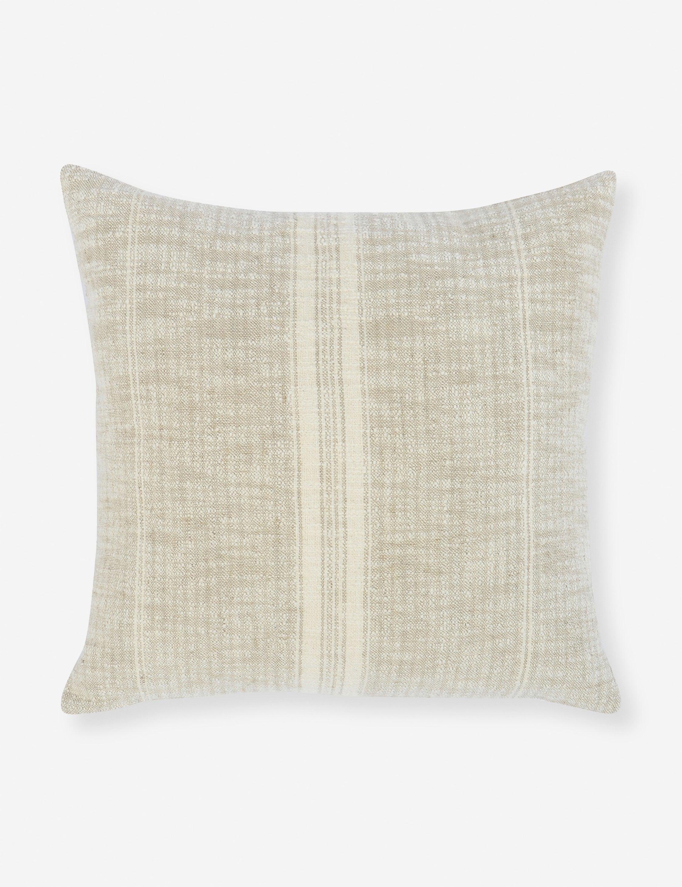 Lamina Pillow - Natural and Ivory / 22" x 22"