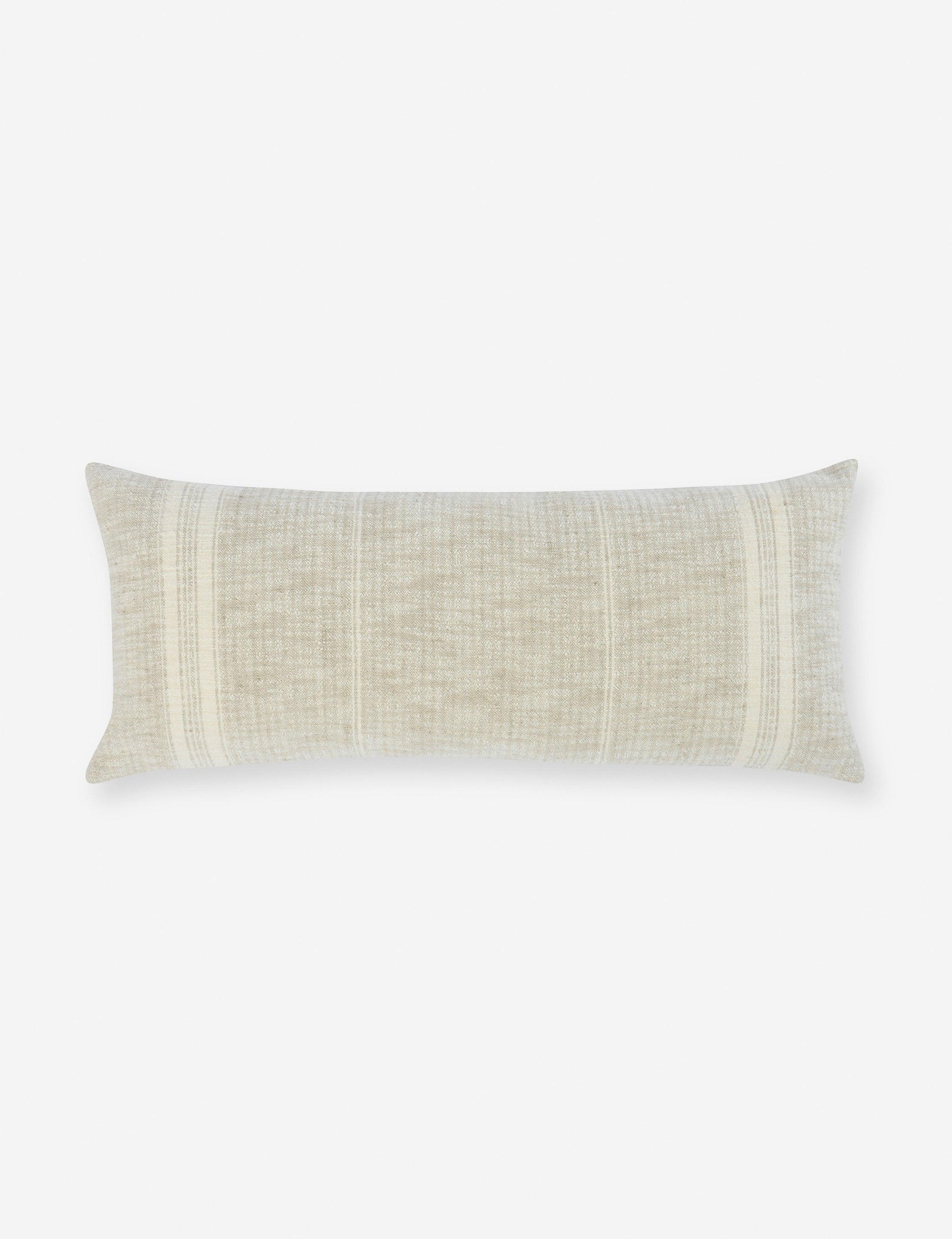Lamina Pillow - Natural and Ivory / 16" x 36"