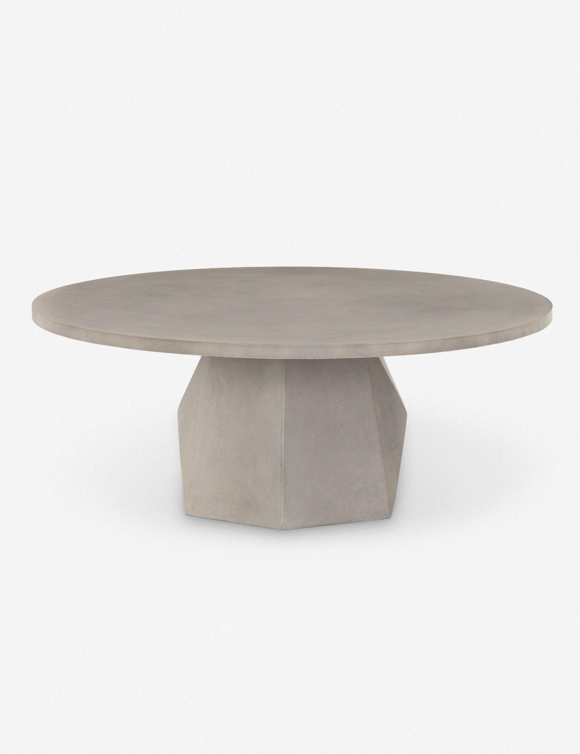 Elemental Gray 40" Round Concrete Coffee Table