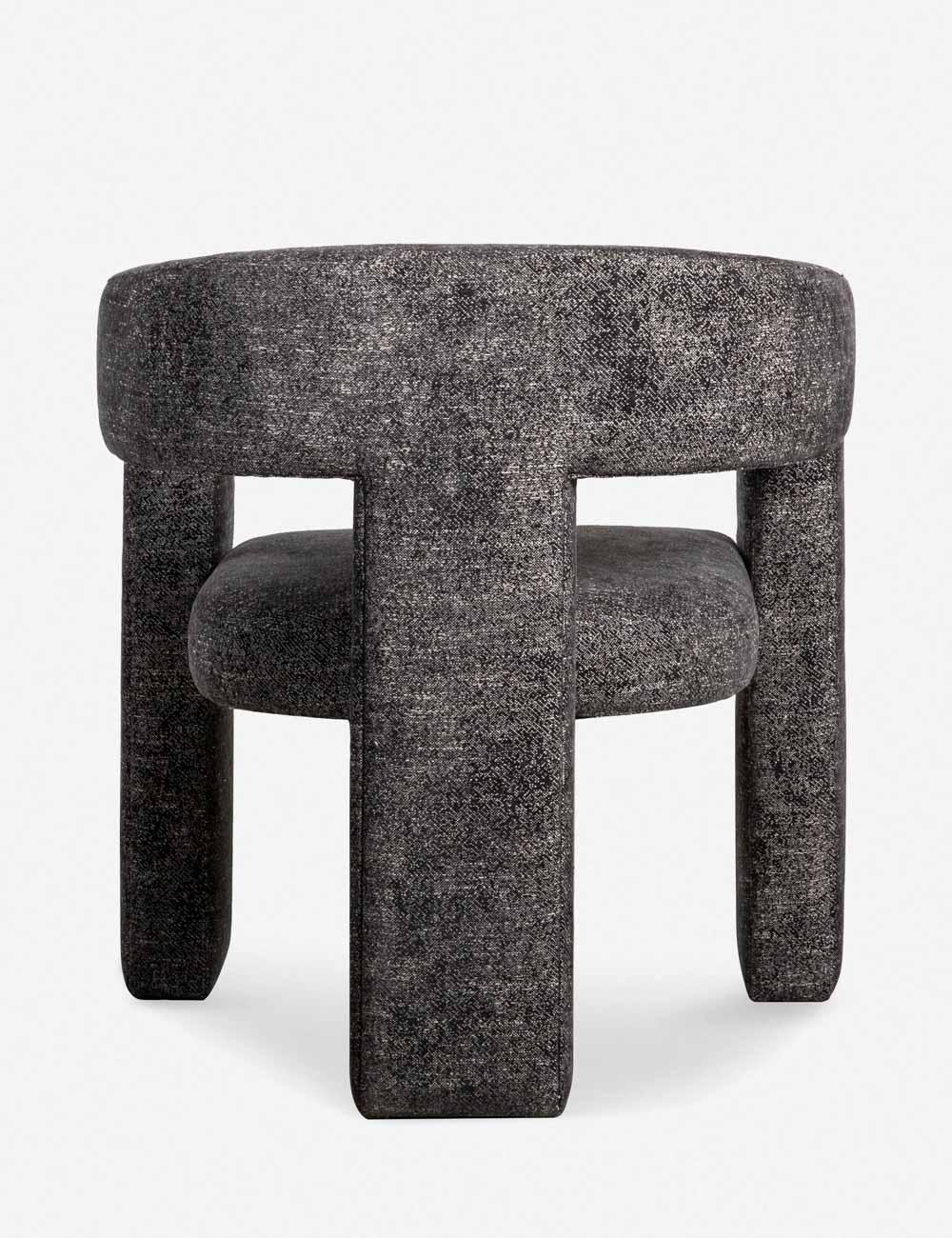 Elo Black Barrel Accent Chair with Plush Foam Seat