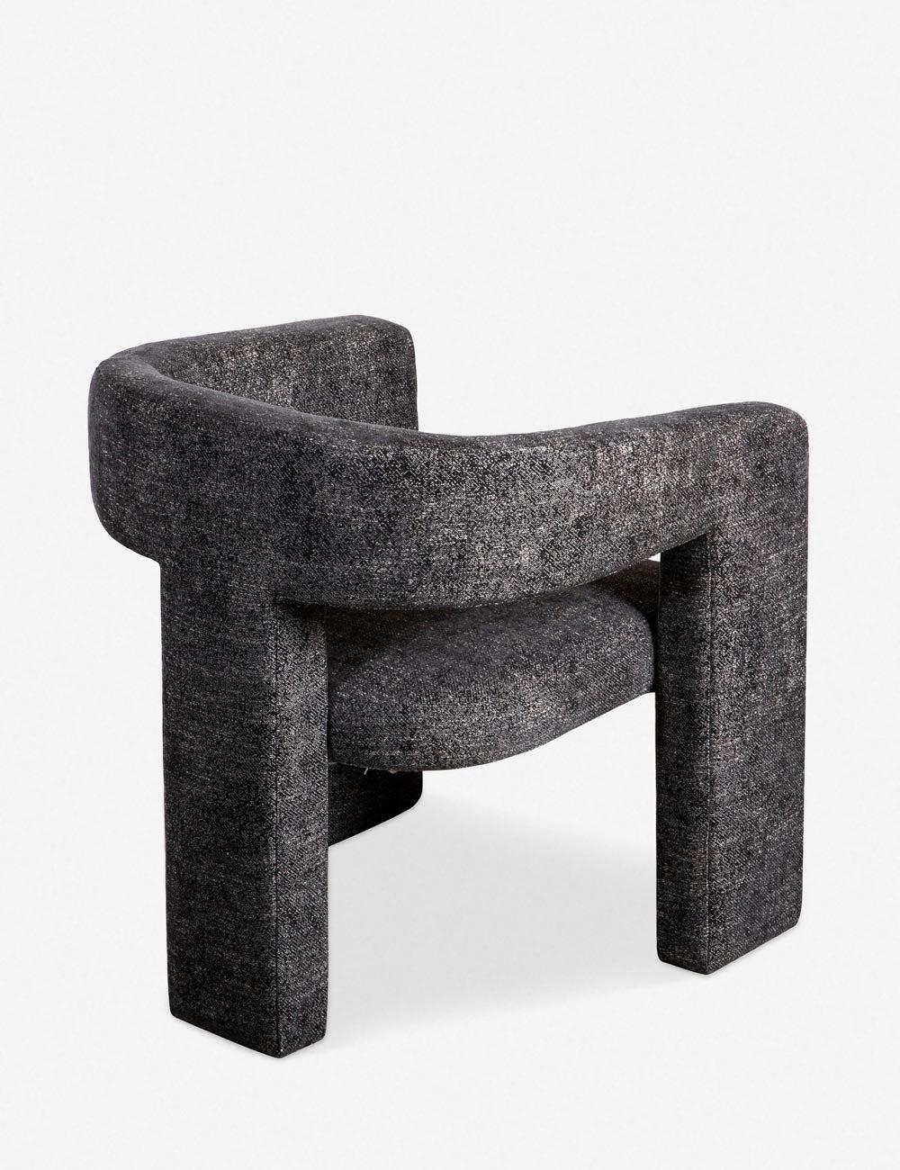 Elo Black Barrel Accent Chair with Plush Foam Seat