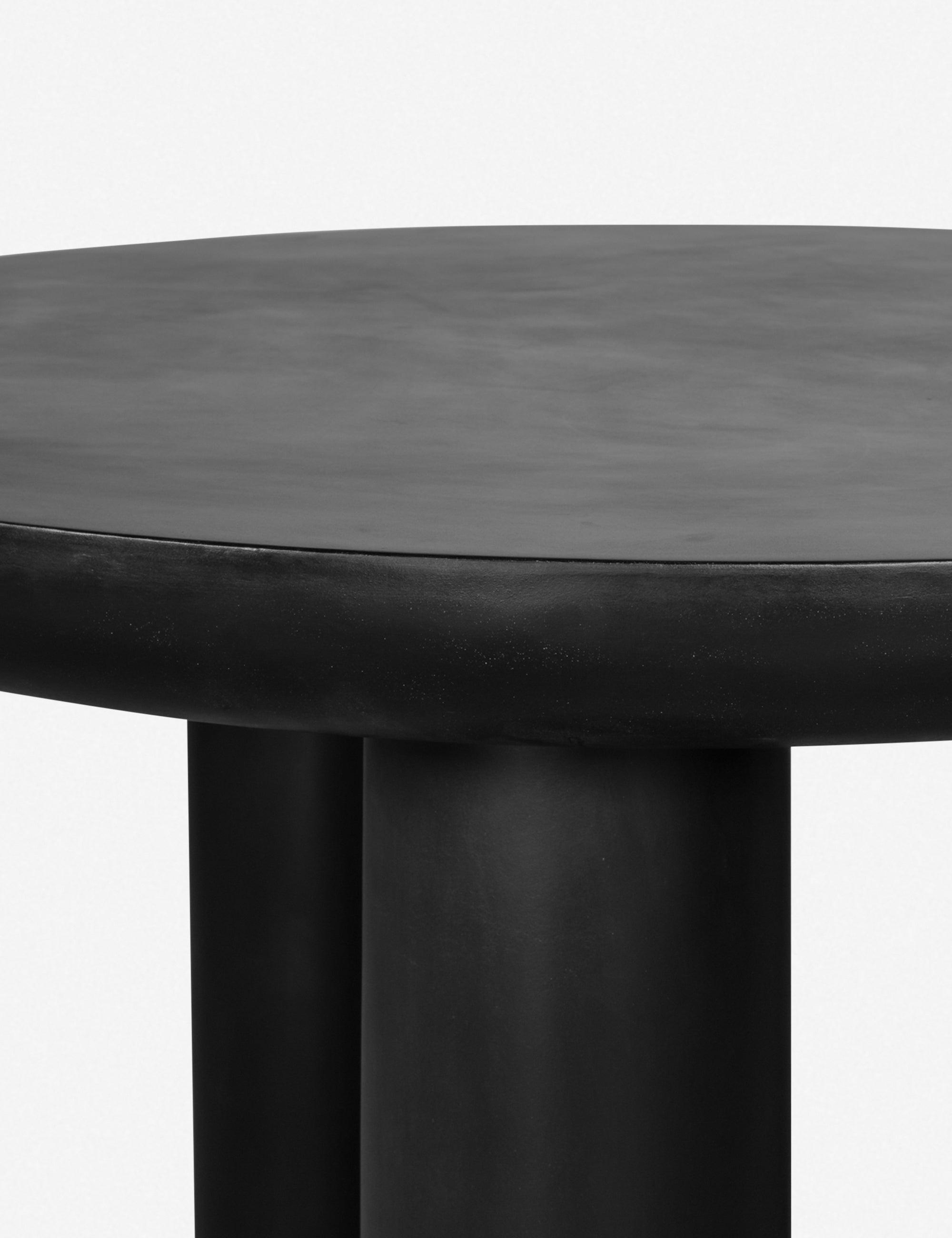 Rocca Black Round 51" Industrial Wood Dining Table