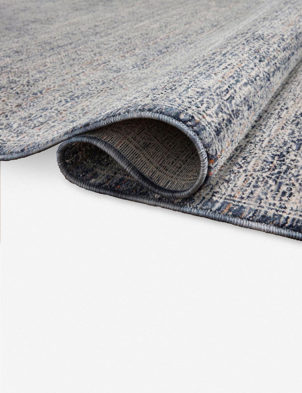 Zuma Rug by Amber Lewis x Loloi - Denim and Ivory / 5'3" Round