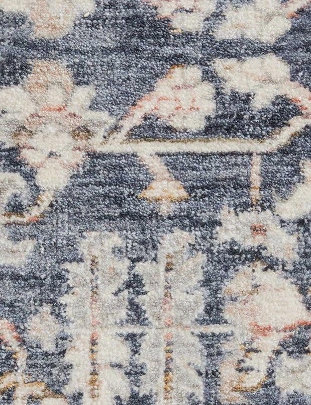 Zuma Rug by Amber Lewis x Loloi - Blue and Ivory / 3' Round