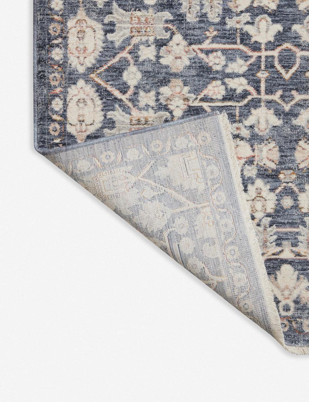 Zuma Rug by Amber Lewis x Loloi - Blue and Ivory / 3' Round
