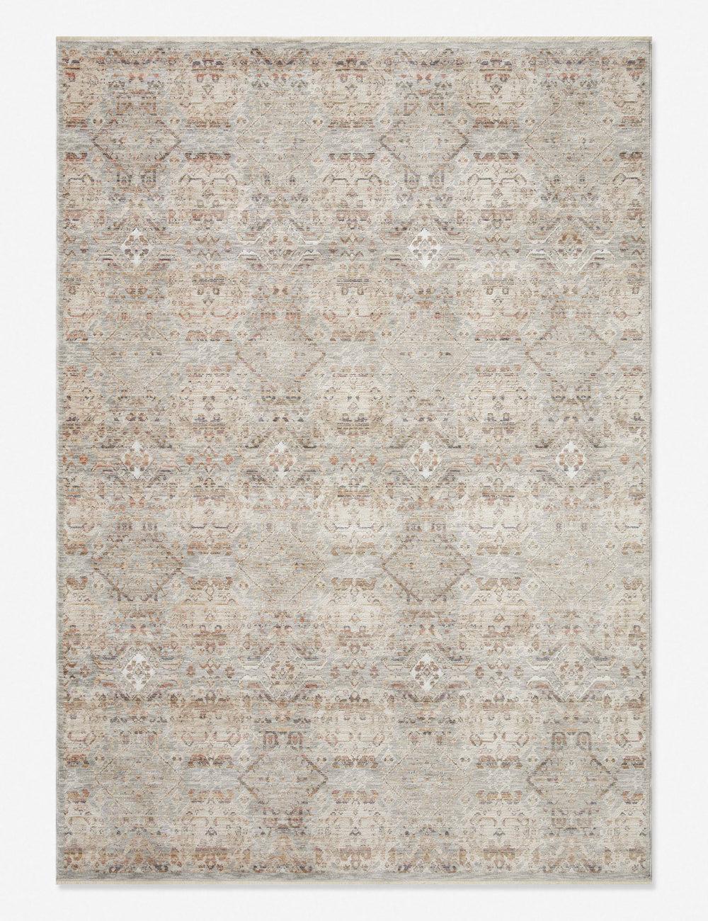 Zuma Rug by Amber Lewis x Loloi - Silver and Multicolor / 9'6" x 13'1"