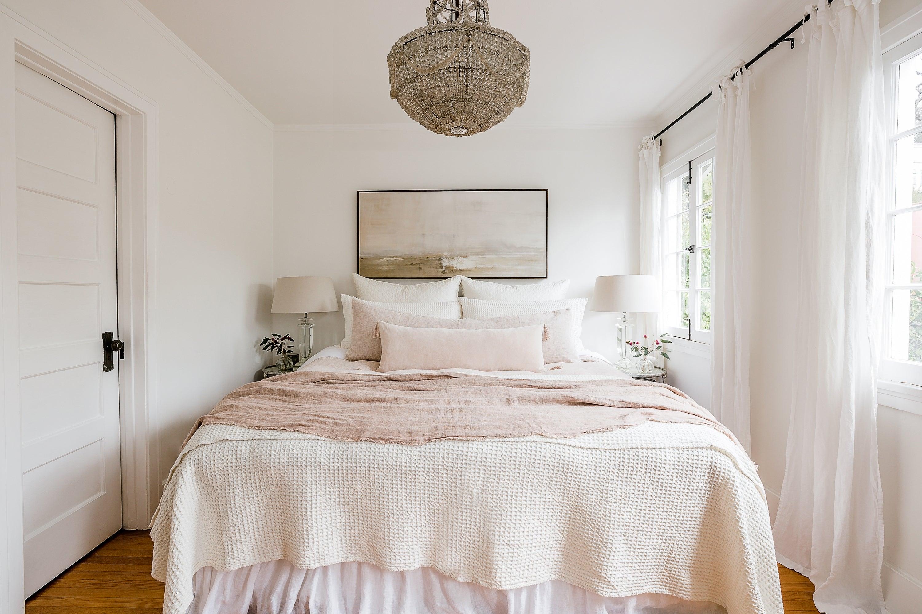 Bianca Velvet Pillow by Pom Pom at Home - Blush / Lumbar