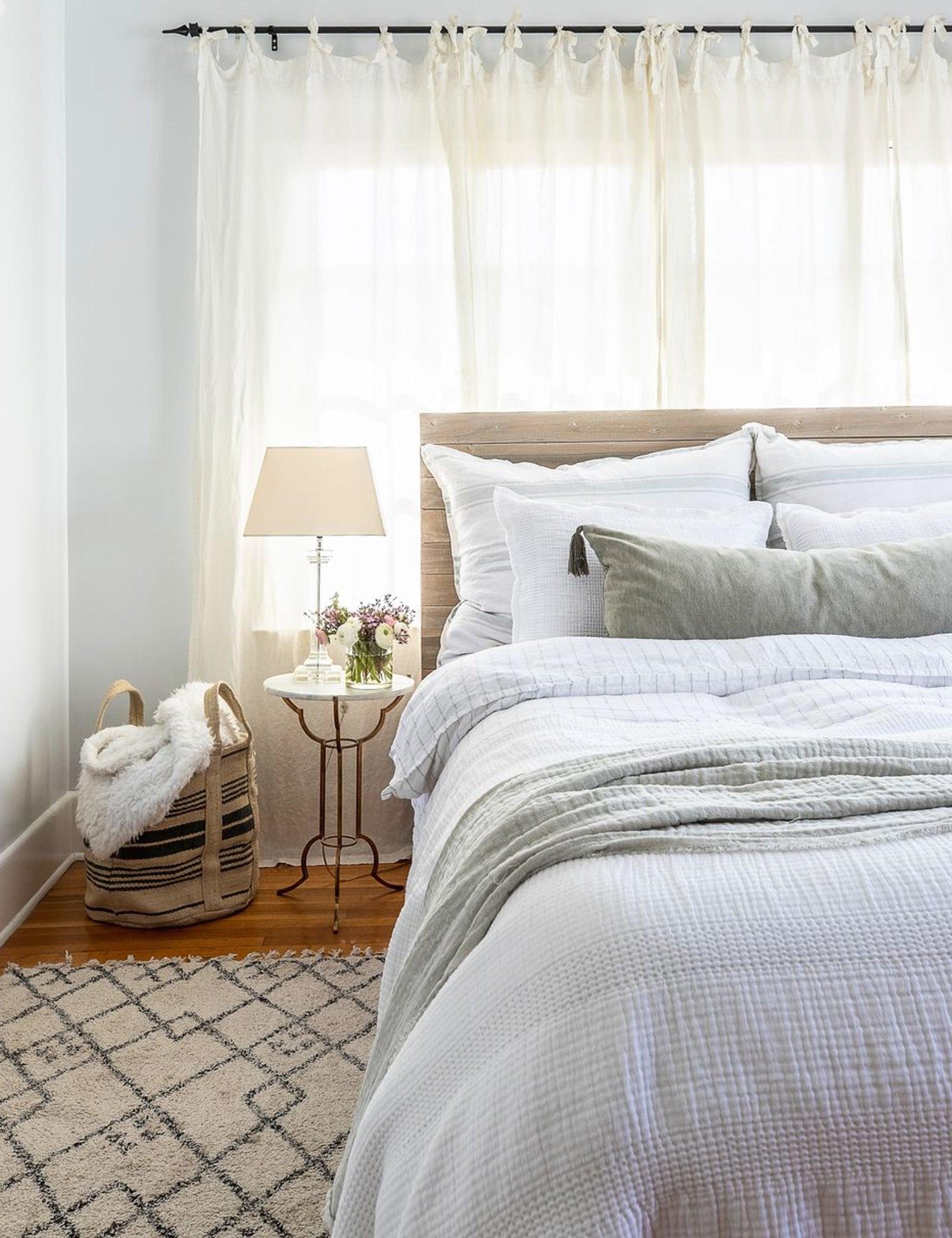Blake Linen Duvet by Pom Pom at Home - White and Ocean / Queen