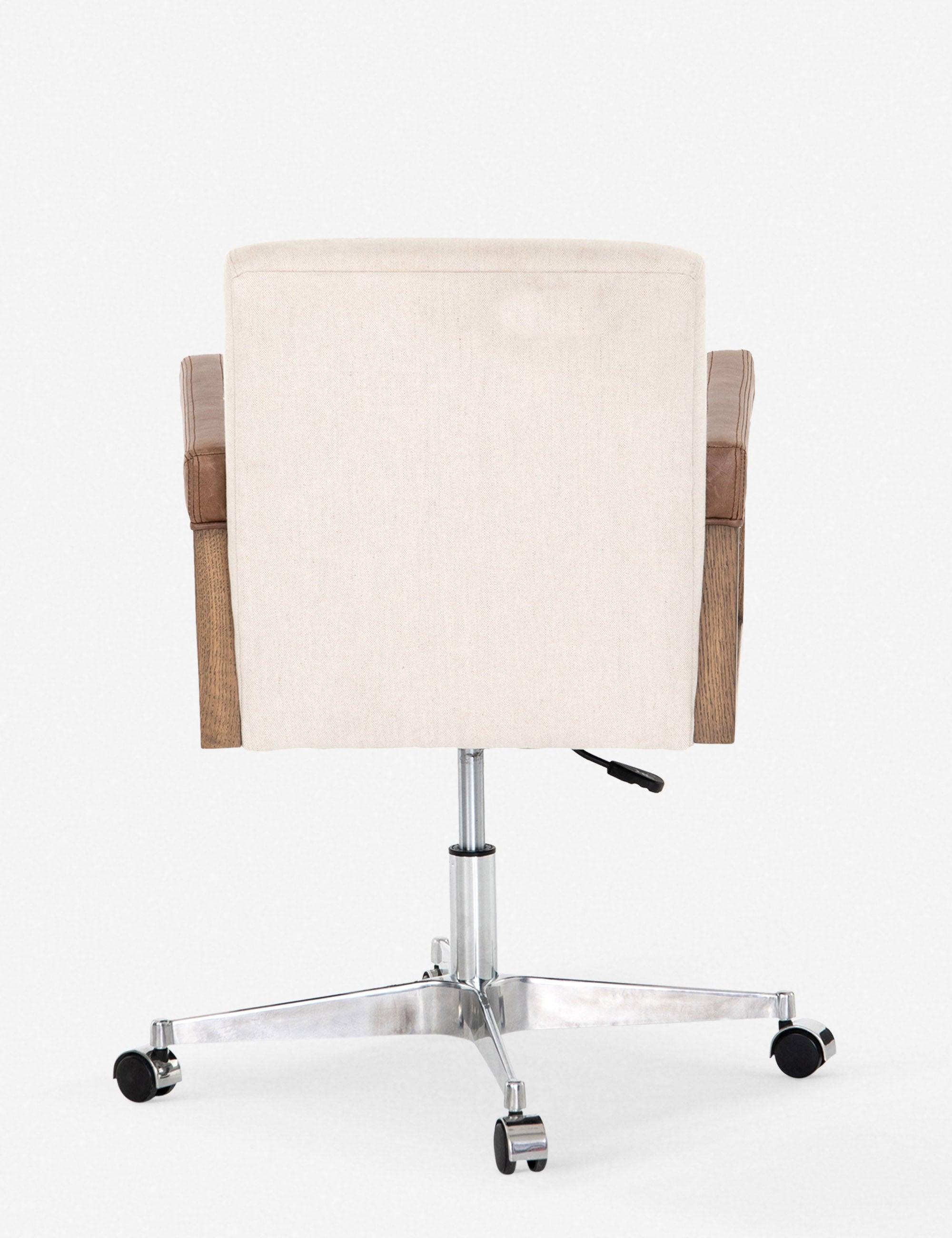 Harbor Natural Cream Leather-Wrapped Conference Chair